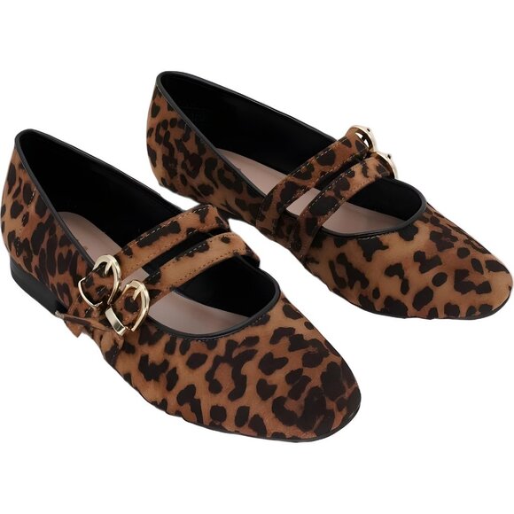 MIA Radia-N Leopard Mary Jane Flats Double Buckle Women’s US 6.5M - Picture 4 of 6